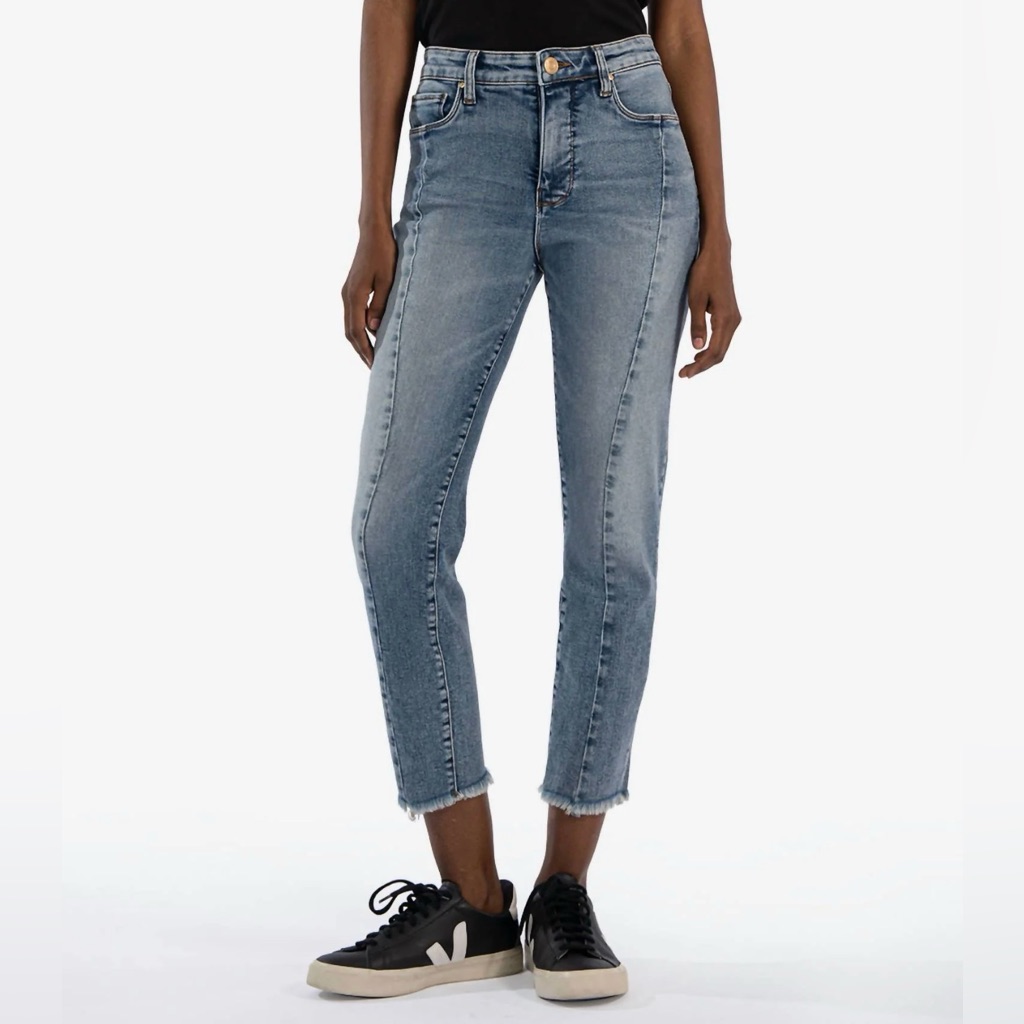 Kut From The Kloth Rachael High Rise Fab Ab Ankle Straight Leg Jeans New